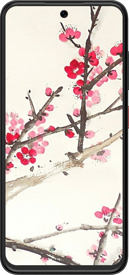 Силиконовый чехол Принт с изображением цветения сакуры для ZTE Nubia V70 Design - 6545u-4084 изображение 