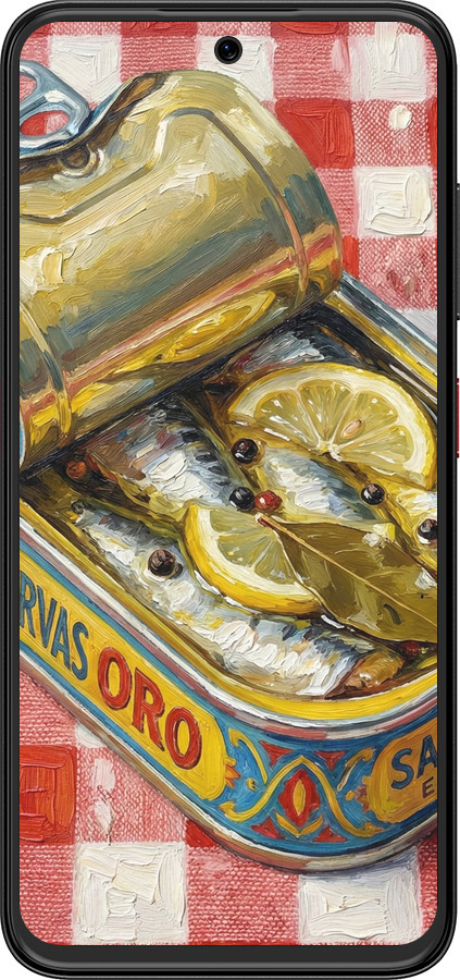 Силиконовый чехол Vintage Sardine Tin Phone для ZTE Nubia V70 Design - 6772u-4084 изображение 