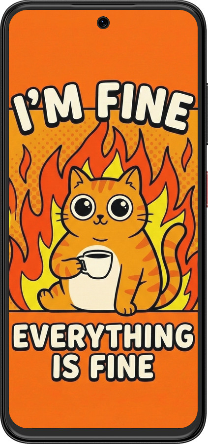 Силиконовый чехол Funny Cat для ZTE Nubia V70 Design - 6786u-4084 изображение 