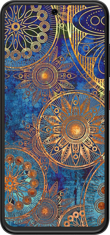 Силіконовий чехол Золотий візерунок для ZTE Nubia V70 Design - 678u-4084 изображение 