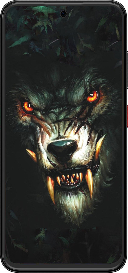 Силиконовый чехол Дьявольский волк для ZTE Nubia V70 Design - 833u-4084 изображение 