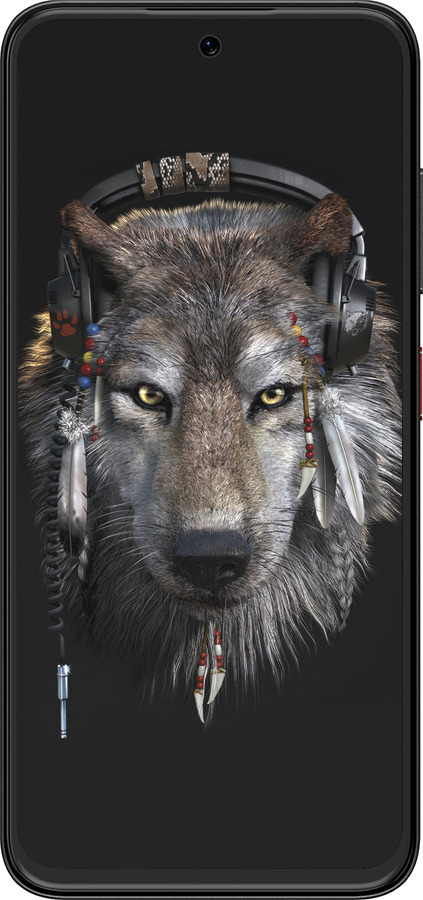 Силиконовый чехол Волк-меломан для ZTE Nubia V70 Design - 875u-4084 изображение 