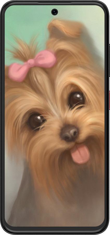 Силиконовый чехол Нарисованный йоркширский терьер для ZTE Nubia V70 Design - 928u-4084 изображение 