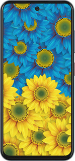 Силиконовый чехол Жёлто-голубые цветы для ZTE Nubia V70 - 1048u-4083 изображение 