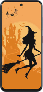 Силиконовый чехол Ведьма на метле для ZTE Nubia V70 - 1184u-4083 изображение 