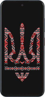 Силиконовый чехол Герб - вышиванка на черном фоне для ZTE Nubia V70 - 1196u-4083 изображение 