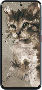 Силиконовый чехол Котёнок из пятен и линий для ZTE Nubia V70 - 119u-4083 изображение 