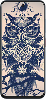 Силіконовий чехол Сова у візерунок для ZTE Nubia V70 - 4000u-4083 изображение 