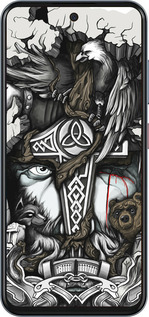 Силиконовый чехол Тату Викинг для ZTE Nubia V70 - 4098u-4083 изображение 