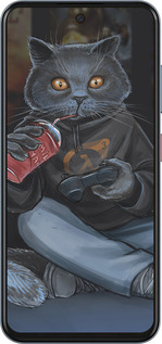 Силиконовый чехол gamer cat для ZTE Nubia V70 - 4140u-4083 изображение 