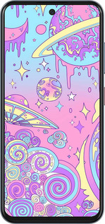 Силиконовый чехол Розовая галактика для ZTE Nubia V70 - 4146u-4083 изображение 