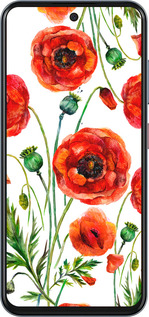 Силиконовый чехол Нарисованные маки для ZTE Nubia V70 - 4278u-4083 изображение 