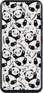 Силиконовый чехол Панды для ZTE Nubia V70 - 4318u-4083 изображение 