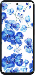 Силиконовый чехол Голубые орхидеи для ZTE Nubia V70 - 4406u-4083 изображение 