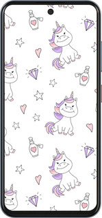 Силиконовый чехол Единорожка v2 для ZTE Nubia V70 - 4703u-4083 изображение 