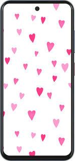 Силиконовый чехол Сердечки 2 для ZTE Nubia V70 - 4763u-4083 изображение 