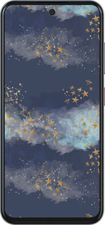 Силиконовый чехол Ночь золотые звезды для ZTE Nubia V70 - 5421u-4083 изображение 