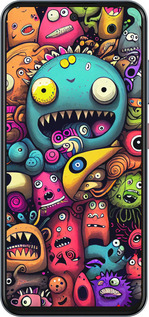 Силиконовый чехол Cмешные монстры для ZTE Nubia V70 - 5549u-4083 изображение 