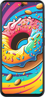 Силіконовий чехол Пончик веселка для ZTE Nubia V70 - 5584u-4083 изображение 