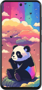 Силиконовый чехол Панда в облаках для ZTE Nubia V70 - 5585u-4083 изображение 