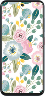 Силиконовый чехол Цветочные обои v2 для ZTE Nubia V70 - 5602u-4083 изображение 