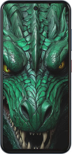 Силиконовый чехол Зелёный дракон v2 для ZTE Nubia V70 - 5817u-4083 изображение 