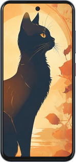 Силиконовый чехол Черная кошка v2 для ZTE Nubia V70 - 5830u-4083 изображение 