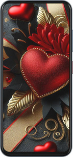 Силиконовый чехол Сердечки v2 для ZTE Nubia V70 - 5832u-4083 изображение 