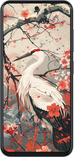 Силиконовый чехол Аист в цвету сакуры для ZTE Nubia V70 - 6109u-4083 изображение 