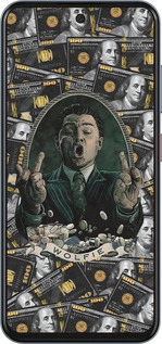 Силиконовый чехол Волк с валл стрит для ZTE Nubia V70 - 6287u-4083 изображение 