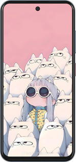 Силиконовый чехол Малышка с котами для ZTE Nubia V70 - 6295u-4083 изображение 