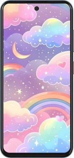 Силіконовий чехол Хмари та веселка для ZTE Nubia V70 - 6312u-4083 изображение 