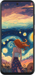 Силиконовый чехол Девушка Арт для ZTE Nubia V70 - 6325u-4083 изображение 