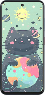 Силиконовый чехол Милый котик для ZTE Nubia V70 - 6364u-4083 изображение 