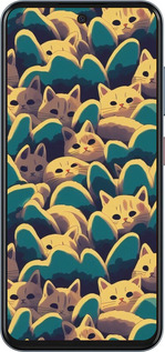 Силіконовий чехол Із зображенням котиків для ZTE Nubia V70 - 6429u-4083 изображение 