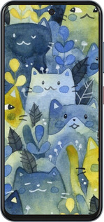 Силиконовый чехол С изображением кошачьего леса для ZTE Nubia V70 - 6447u-4083 изображение 