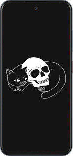 Силиконовый чехол С изображением кота и черепа для ZTE Nubia V70 - 6491u-4083 изображение 