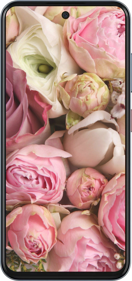 Силиконовый чехол Розы v2 для ZTE Nubia V70 - 2320u-4083 изображение 