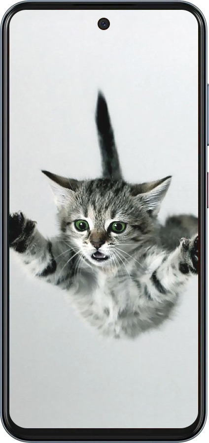 Силиконовый чехол Летящий котёнок для ZTE Nubia V70 - 2322u-4083 изображение 