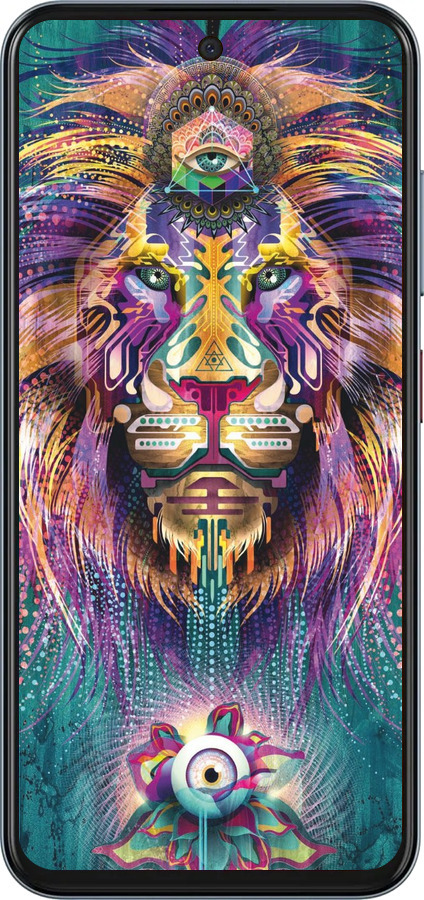 Силиконовый чехол Люминесцентный лев для ZTE Nubia V70 - 4037u-4083 изображение 