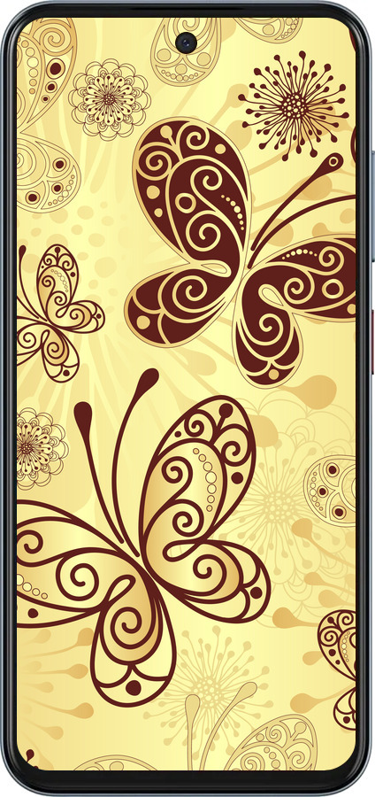 Силиконовый чехол Красивые бабочки для ZTE Nubia V70 - 4170u-4083 изображение 