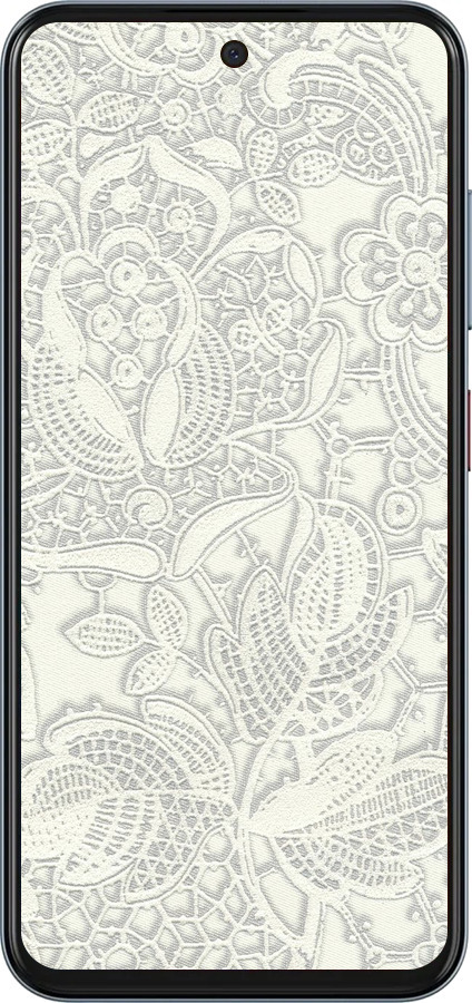 Силиконовый чехол Белое кружево для ZTE Nubia V70 - 4383u-4083 изображение 