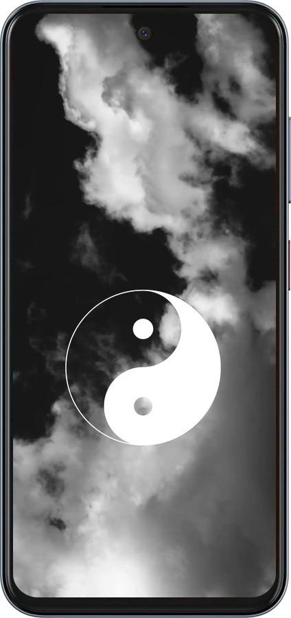 Силиконовый чехол Инь и Янь для ZTE Nubia V70 - 4389u-4083 изображение 