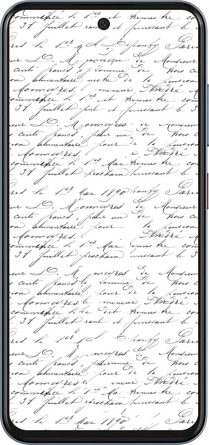 Силиконовый чехол Прописной шрифт для ZTE Nubia V70 - 4475u-4083 изображение 