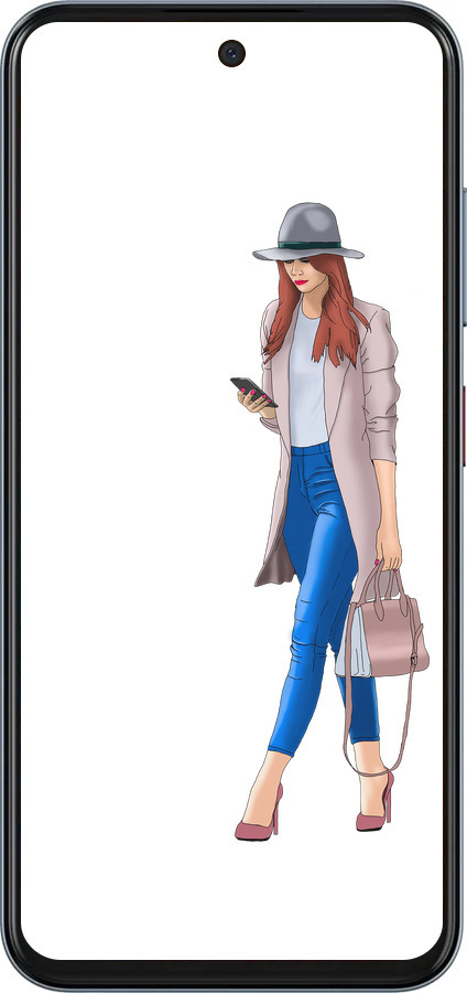 Силиконовый чехол Девушка 1 для ZTE Nubia V70 - 4751u-4083 изображение 