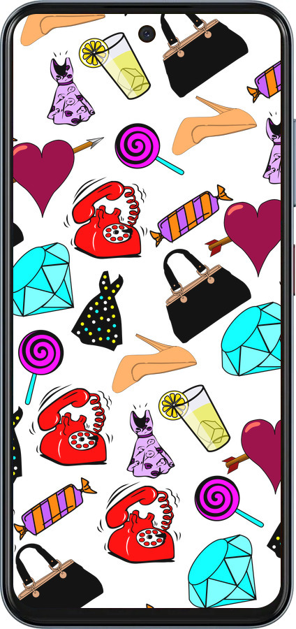 Силіконовий чехол stickers для ZTE Nubia V70 - 4757u-4083 изображение 