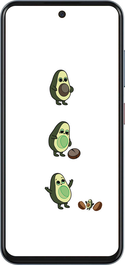 Силіконовий чехол Авокадо 1 для ZTE Nubia V70 - 4857u-4083 изображение 