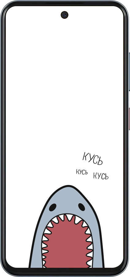 Силиконовый чехол Акула для ZTE Nubia V70 - 4870u-4083 изображение 