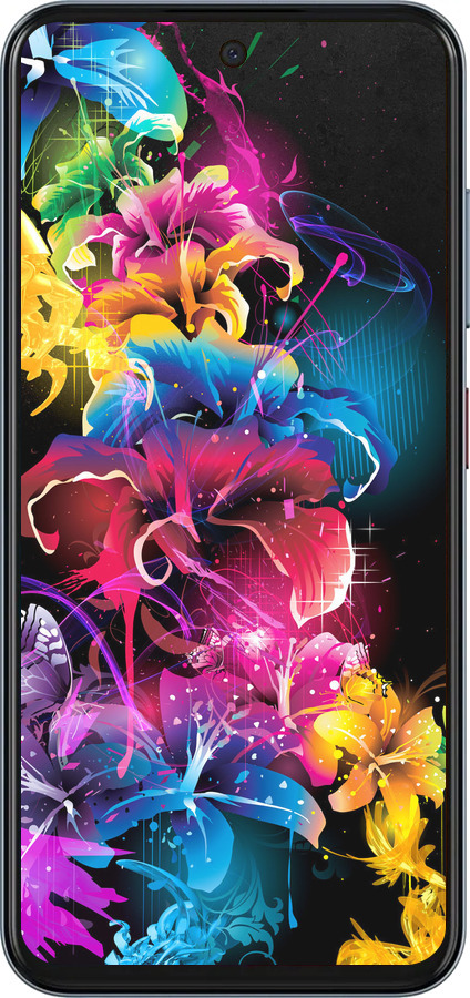 Силіконовий чехол Абстрактні квіти для ZTE Nubia V70 - 511u-4083 изображение 