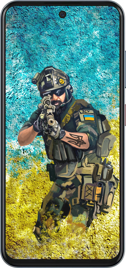 Силиконовый чехол Воин ЗСУ для ZTE Nubia V70 - 5311u-4083 изображение 